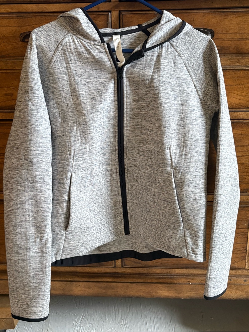 Lululemon Light Heathered Gray Women's Zip Hoodie Jacket